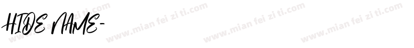 HIDE NAME字体转换